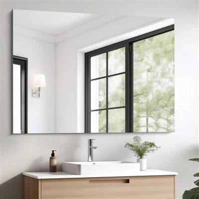 Grand miroir mural sans cadre
